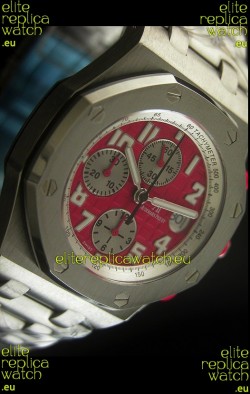 Audemars Piguet Royal Oak Offshore Swiss Watch in Red Dial - Secs hand 12 O clock
