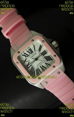 Cartier Santos Swiss Replica Watch in White Dial