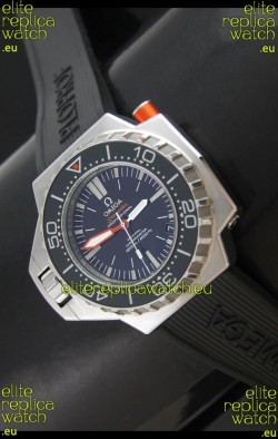Omega Seamaster Ploprof Swiss Watch in Black Strap