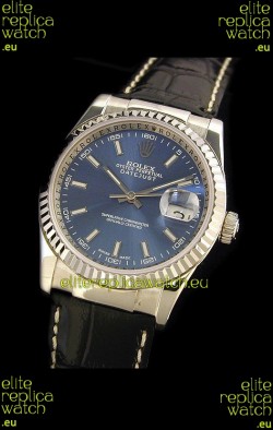Rolex Datejust Mens Swiss Replica Watch in Blue Dial