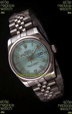 Rolex Datejust Mens Swiss Replica Watch in Light Blue Dial