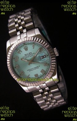 Rolex Datejust Mens Swiss Replica Watch in Light Blue Dial