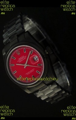Rolex Datejust Swiss Replica PVD Watch in Red Dial