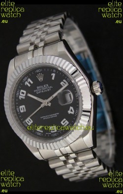 Rolex DateJust Swiss Replica Watch in White Arabic Hour Markers