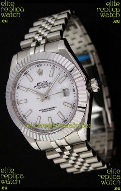 Rolex DateJust Swiss Replica Watch in White Dial