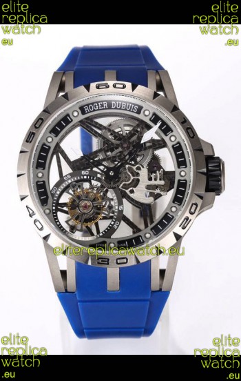 Roger Dubuis Excalibur Spider Flying Tourbillon Skeleton Titanium Casing 45MM 1:1 Mirror Swiss Watch