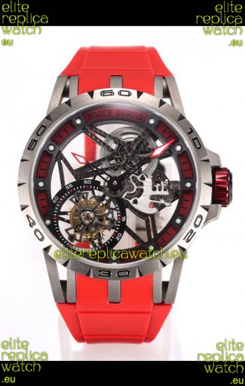 Roger Dubuis Excalibur Spider Flying Tourbillon Skeleton Titanium Casing 45MM 1:1 Mirror Swiss Watch
