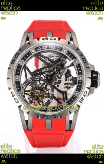 Roger Dubuis Excalibur Spider Flying Tourbillon Skeleton Titanium Casing 45MM 1:1 Mirror Swiss Watch