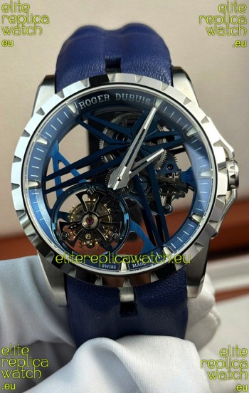 Roger Dubuis Super Clone Excalibur Spider Flying Tourbillon Skeleton Titanium Casing 42MM