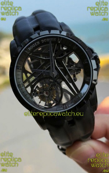 Roger Dubuis Super Clone Excalibur Spider Flying Tourbillon Skeleton Titanium Casing 42MM