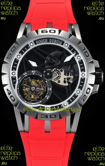 Roger Dubuis Excalibur Spider Flying Tourbillon Skeleton Titanium Casing 1:1 Mirror Swiss Watch
