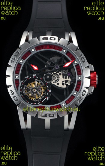 Roger Dubuis Excalibur Spider Flying Tourbillon Skeleton Titanium Casing 1:1 Mirror Swiss Watch
