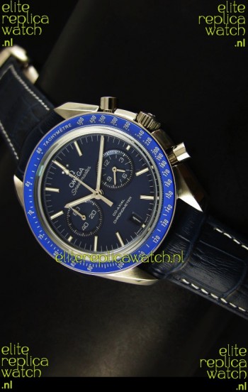 Omega Speedmaster Moon Watch Co-Axial Japanese Replica Watch Dark Blue Dial