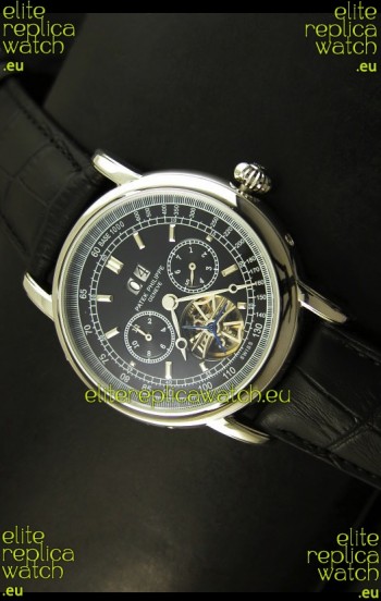 Patek Philippe Complications Tourbillon Japanese Replica Watch in Steel