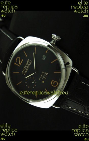 Panerai Radiomir 8 Days Japanese Replica Watch in Black Dial
