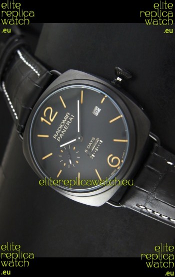 Panerai Radiomir 8 Days Japanese Replica Watch in PVD Casing