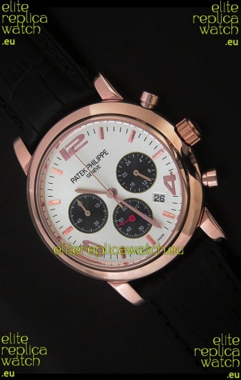 Patek Philippe Perpetual Calender Japanese Steel Watch in Rose Gold