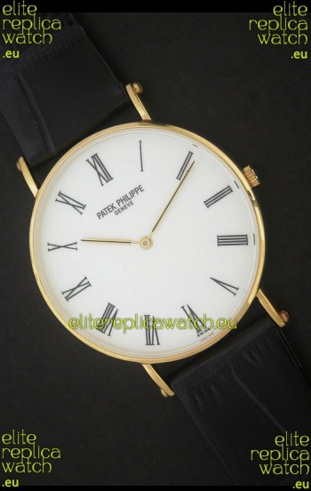 Patek Philippe Calatrava Japanese Quaartz Watch in White Dial