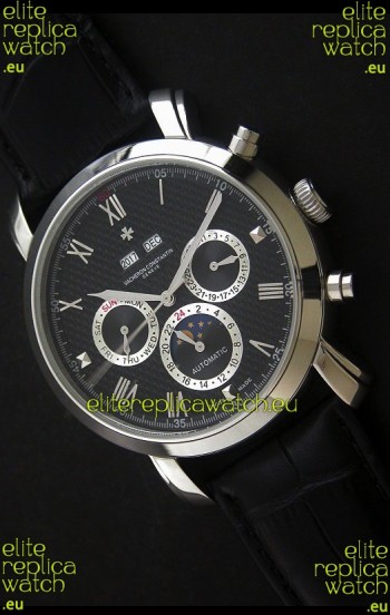 Vacheron Constantin Perpetual Calendar Japanese Watch in Black Dial
