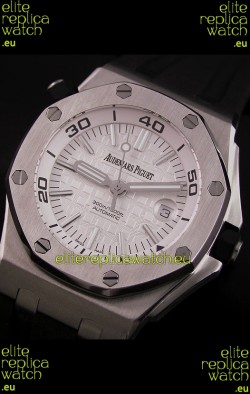 Audemars Piguet Royal Oak Scuba Swiss Watch in White Dial