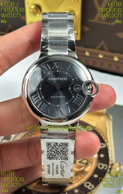 Ballon De Cartier Grey Dial 1:1 Mirror Swiss Replica Watch in 904L Steel Casing - 42MM