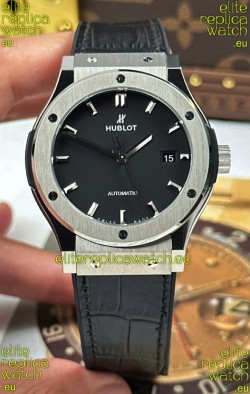 Hublot Super Clone Classic Fusion Titanium Black Dial 42MM Watch