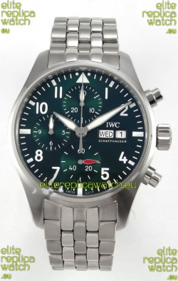 IWC Super Clone Pilot Chronograph Edition Green Dial Swiss Replica Watch 