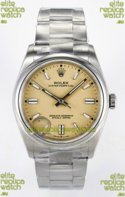 Rolex Oyster Perpetual Super Clone REF#126000 36MM Beige Dial Swiss Replica