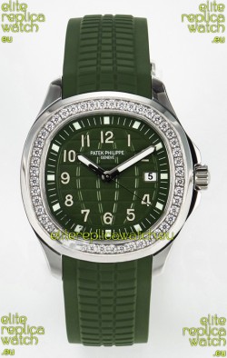 Patek Philippe Aquanaut 5267 Green Dial Swiss Quartz Movement Replica Watch 