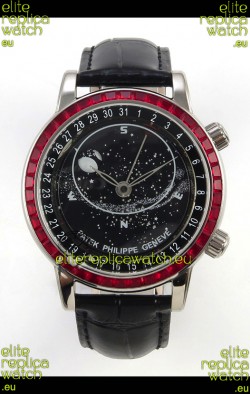 Patek Philippe Grand Complications 6102 Black Dial Red Diamonds Swiss Replica Watch 