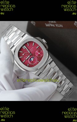 Patek Philippe Nautilus 5740 Perpetual Calendar Stainless Steel Pink Dial Swiss Replica Watch