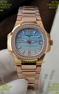 Patek Philippe 7010G Gradient Blue and White Dial Swiss Quartz Replica Watch