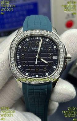 Patek Philippe Complications 5524G Calatrava Travel Time Off-Green Dial Replica Watch 