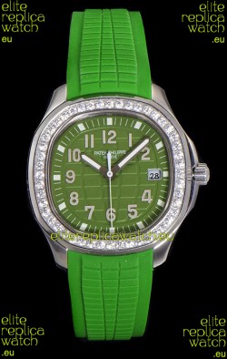 Patek Philippe Super Clone Aquanaut Stainless Steel Green Dial 38.5MM Watch 