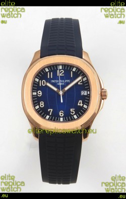 Patek Philippe Super Clone Aquanaut 5167 SC324 Movement 904L Rose Gold Blue Dial Watch 