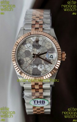 Rolex Datejust Cal.3235 Movement Super Clone Rose Gold 2 Tone 31MM Motif Dial Watch 
