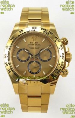 Rolex Daytona Super Clone 116508 Yellow Gold - Gold Dial Original Cal.4131 Movement