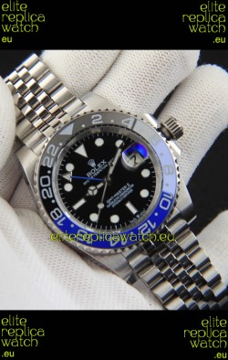 Rolex GMT Masters II Japanese Movement Replica Watch Steel Case Black Dial