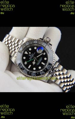 Rolex GMT Masters II Japanese Movement Replica Watch Steel Case Black Dial