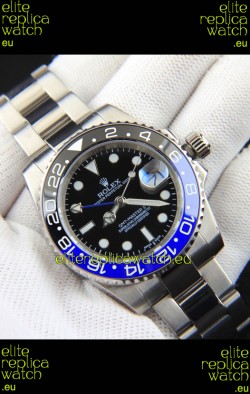 Rolex GMT Masters II Japanese Movement Replica Watch Steel Case Black Dial