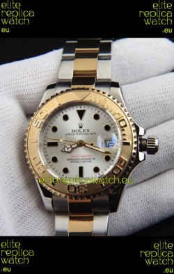 Rolex Yachtmaster Japanese Movement Watch in Two Tone Gold Casing - Steel dial 37MM