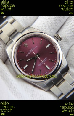 Rolex Oyster Perpetual Japanese Movement Replica Watch 39MM - Burgundy Dial