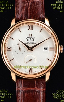 Omega Co-Axial Prestige Power Reserve Swiss Pink Gold Watch 