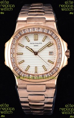 Patek Philippe Nautilus 5711/1R 1:1 Mirror Watch - Baguette Diamonds Bezel