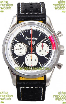 Breitling Top Time B01 Deus Edition Black Dial Leather Strap 1:1 Mirror Swiss Replica Watch 