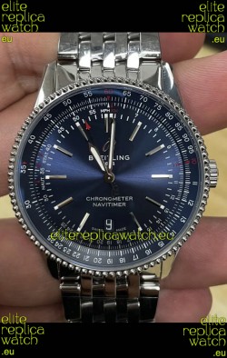 Breitling Navitimer 1 Automatic Swiss Replica Watch in Blue Dial - Steel Strap