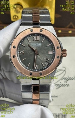 Chopard Alpine Eagle Two Tone Rose Gold Grey Dial Super Clone Replica Watch 