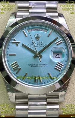 Rolex Day Date Presidential M228206-0044 904L Steel 40MM - Arabic ICE BLUE Dial 1:1 Mirror Quality Watch