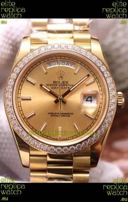 Rolex Day Date Presidential 904L Steel Yellow Gold 40MM - Gold Dial 1:1 Mirror Quality Watch