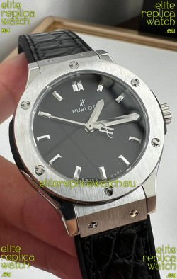 Hublot Classic Fusion Stainless Steel 33MM Black Dial Swiss Quartz Movement Watch 1:1 Mirror Quality